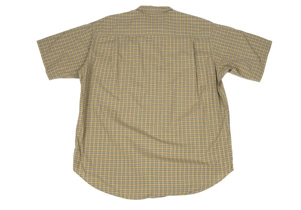 Papas Blue Plaid Cotton Short Sleeve Shirt Size L
