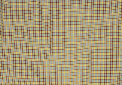 Papas Blue Plaid Cotton Short Sleeve Shirt Size L