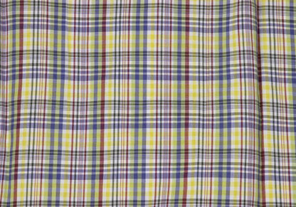 Papas Yellow Multi Plaid Cotton Short Sleeve Shirt Size L