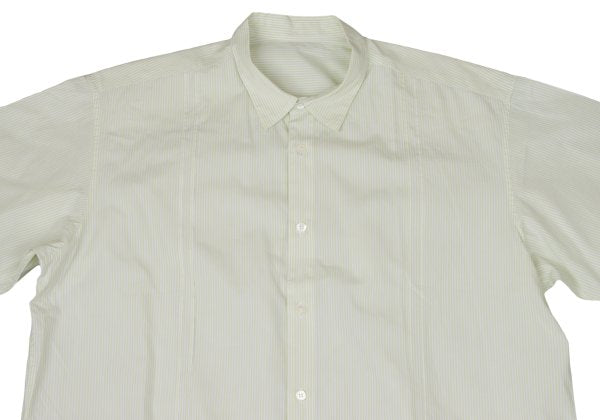 Papas Green Stripe Cotton Short Sleeve Shirt Size L