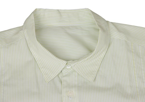 Papas Green Stripe Cotton Short Sleeve Shirt Size L