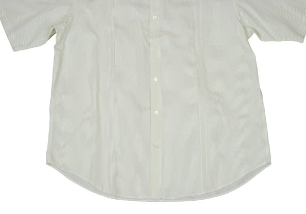 Papas Green Stripe Cotton Short Sleeve Shirt Size L