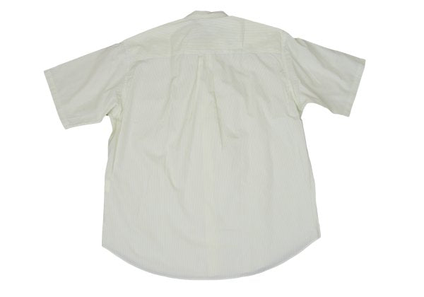 Papas Green Stripe Cotton Short Sleeve Shirt Size L