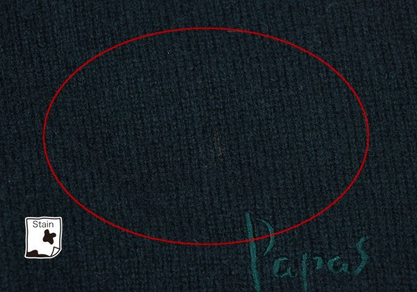 Papas Wool Cashmere Embroidered Logo Knit Vest Navy Size L