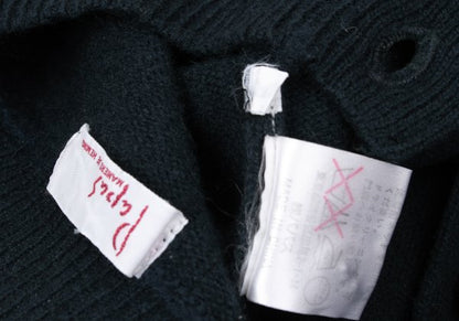 Papas Wool Cashmere Embroidered Logo Knit Vest Navy Size L
