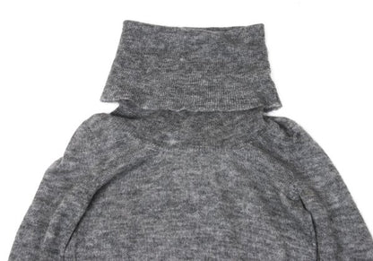 L'EQUIPE YOSHIE INABA Drape Neck Brushed Sweater Gray Size M