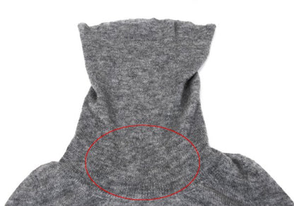 L'EQUIPE YOSHIE INABA Drape Neck Brushed Sweater Gray Size M