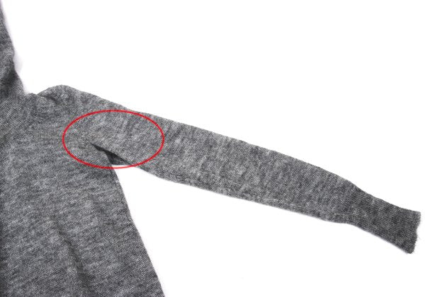 L'EQUIPE YOSHIE INABA Drape Neck Brushed Sweater Gray Size M