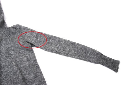 L'EQUIPE YOSHIE INABA Drape Neck Brushed Sweater Gray Size M