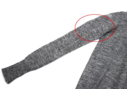 L'EQUIPE YOSHIE INABA Drape Neck Brushed Sweater Gray Size M