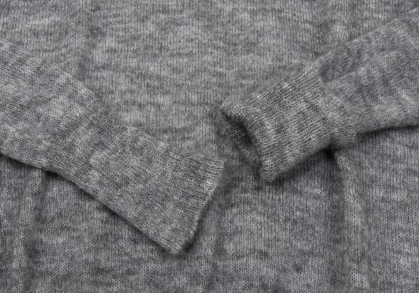 L'EQUIPE YOSHIE INABA Drape Neck Brushed Sweater Gray Size M
