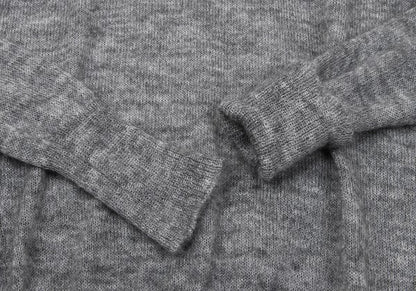 L'EQUIPE YOSHIE INABA Drape Neck Brushed Sweater Gray Size M