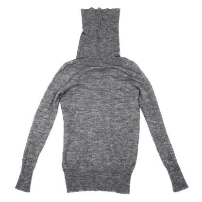 L'EQUIPE YOSHIE INABA Drape Neck Brushed Sweater Gray Size M