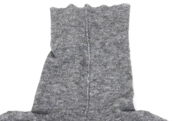 L'EQUIPE YOSHIE INABA Drape Neck Brushed Sweater Gray Size M