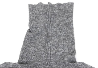 L'EQUIPE YOSHIE INABA Drape Neck Brushed Sweater Gray Size M