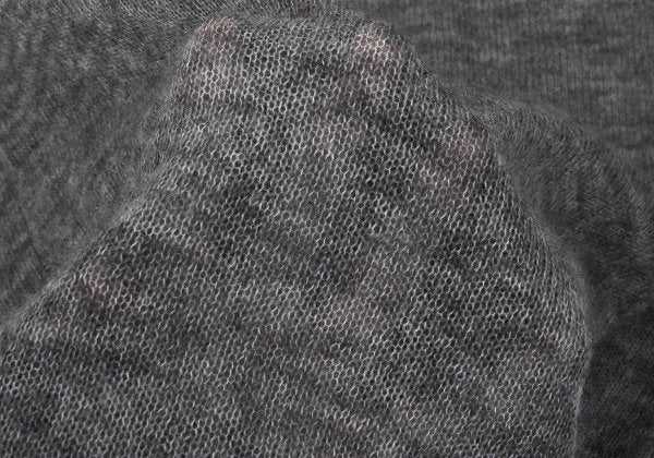 L'EQUIPE YOSHIE INABA Drape Neck Brushed Sweater Gray Size M