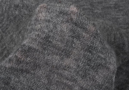 L'EQUIPE YOSHIE INABA Drape Neck Brushed Sweater Gray Size M