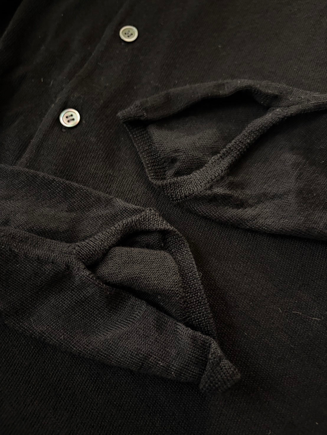 COMME des GARÇONS SS17 Asymmetric Wool Cardigan Black Size S