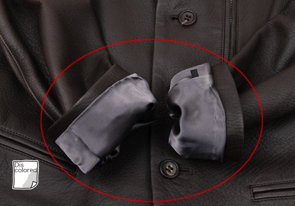 Y's Dark Brown Deerskin Zip Pocket Jacket Size 3