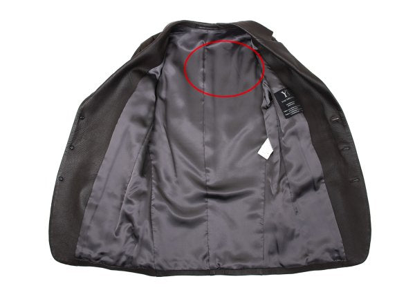 Y's Dark Brown Deerskin Zip Pocket Jacket Size 3