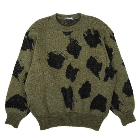 ISSEY MIYAKE MEN Mottled Knit Sweater Khaki Black Size F