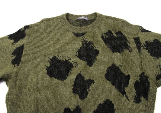 ISSEY MIYAKE MEN Mottled Knit Sweater Khaki Black Size F