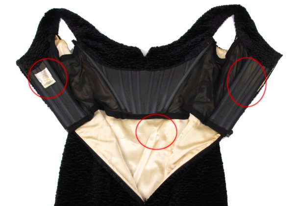Vivienne Westwood Gold Label Corset Lined Fur Dress Size 10