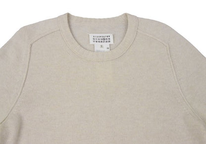 Maison Martin Margiel Wool Elbow Stitch Sweater Beige Size S