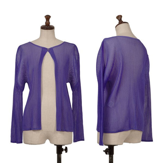 PLEATS PLEASE Pleated Mesh 1-Button Cardigan Size 3