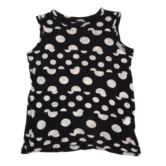 Y's Dot Print Tank Top Black Ivory Size 2