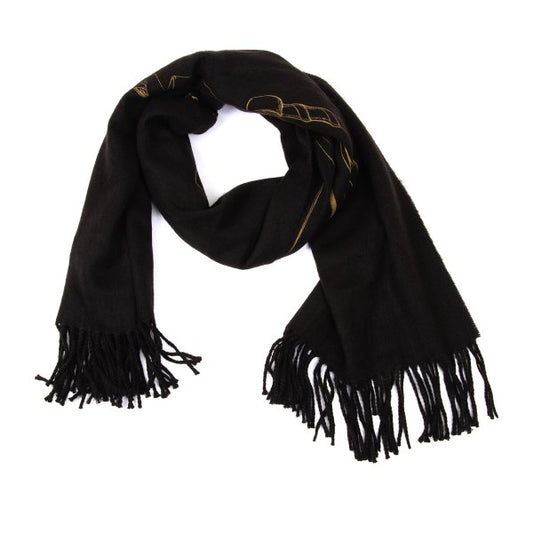Junji ITO 20AW S'YTE Tomie Print Fringe Scarf Black