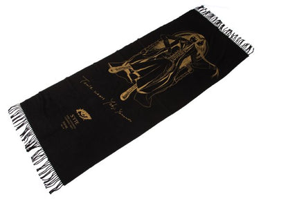 Junji ITO 20AW S'YTE Tomie Print Fringe Scarf Black