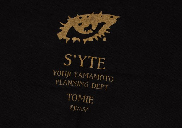 Junji ITO 20AW S'YTE Tomie Print Fringe Scarf Black