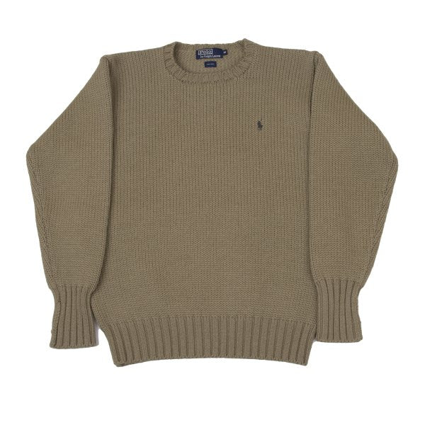 POLO by Ralph Lauren Pony Wool Low Gauge Mocha Beige Size M