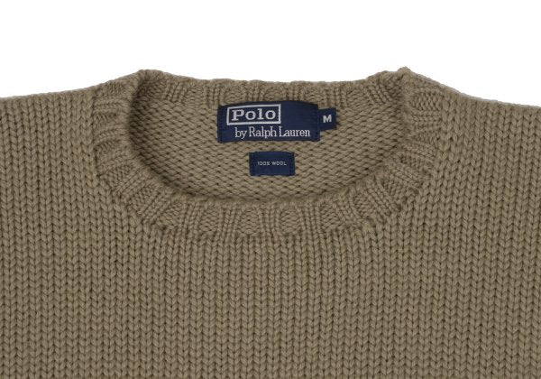 POLO by Ralph Lauren Pony Wool Low Gauge Mocha Beige Size M