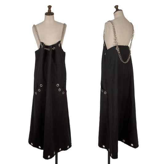 LIMI feu Wool Chain Shoulder Dress Black Size S