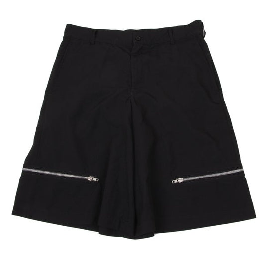 BLACK COMME des GARCONS Poly Hem Zipper Shorts Size XL