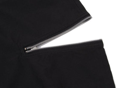 BLACK COMME des GARCONS Poly Hem Zipper Shorts Size XL
