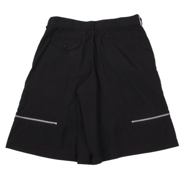 BLACK COMME des GARCONS Poly Hem Zipper Shorts Size XL