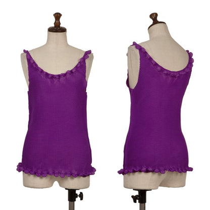 ISSEY MIYAKE me Stretch Pleated Puff Tank Top Purple Size F