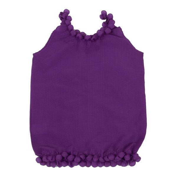 ISSEY MIYAKE me Stretch Pleated Puff Tank Top Purple Size F