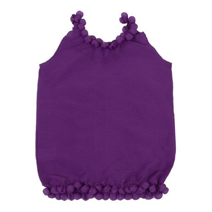 ISSEY MIYAKE me Stretch Pleated Puff Tank Top Purple Size F