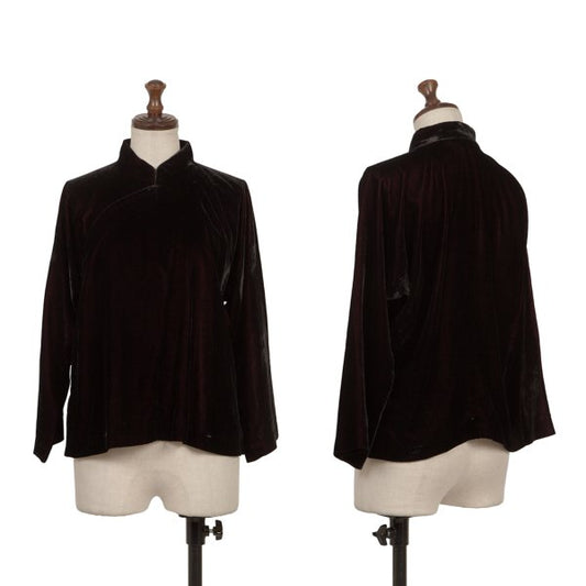 robe de chambre CDG Velour Dolman China Shirt Black Size L