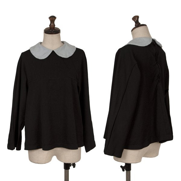COMME des GARCONS Poly Contrast Collar Blouse Black Size S