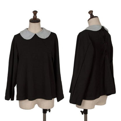 COMME des GARCONS Poly Contrast Collar Blouse Black Size S