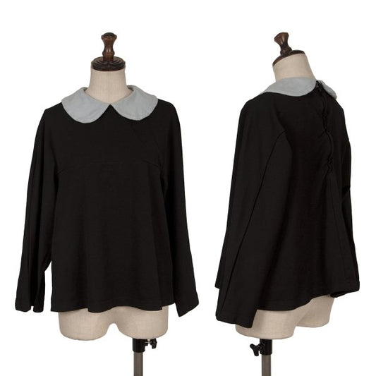 COMME des GARCONS Poly Contrast Collar Blouse Black Size S