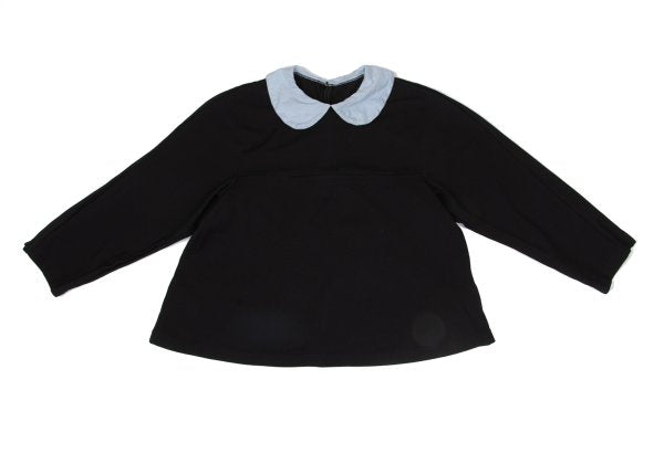 COMME des GARCONS Poly Contrast Collar Blouse Black Size S