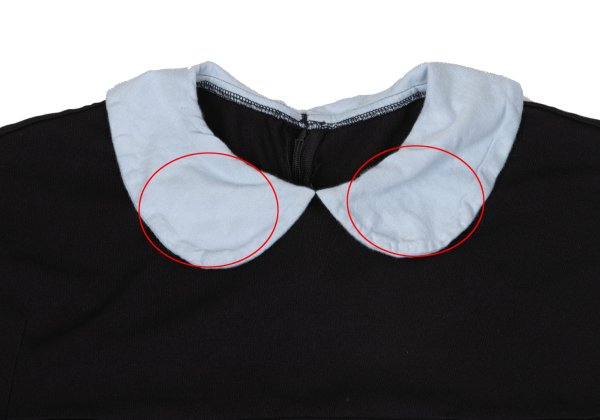 COMME des GARCONS Poly Contrast Collar Blouse Black Size S
