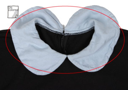 COMME des GARCONS Poly Contrast Collar Blouse Black Size S