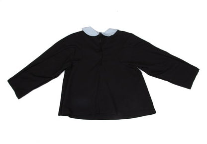 COMME des GARCONS Poly Contrast Collar Blouse Black Size S